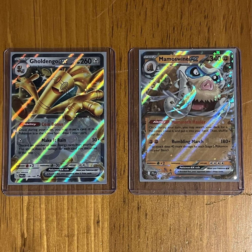 Pokemon Trading Cards - Gold and Silver Holographic